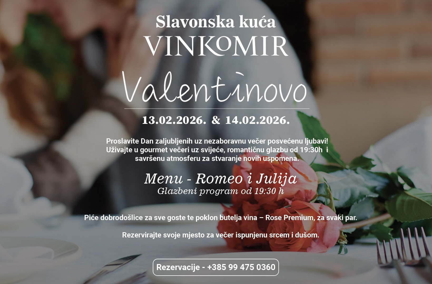 VALENTINOVO U KUTJEVU – SLAVITE LJUBAV UZ OKUSE I VINO